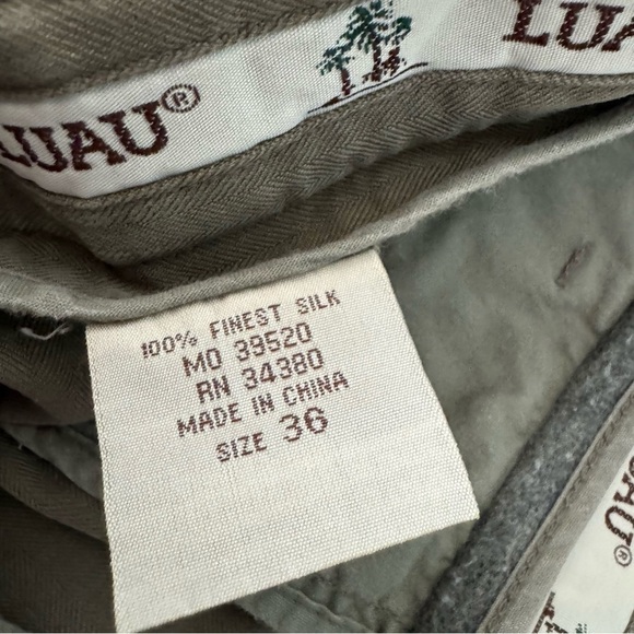 🔹5/$25🔹 Luau Men’s Green Brown 100% Silk Shorts. Inseam 8”. Size 36. - Picture 2 of 13